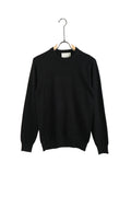 Bluză casual neagră cu mânecă lungă, croială confortabilă disponibilă în mărimi mari XL și 2XL, material bumbac premium