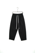Pantaloni baggy negri pentru bărbați, 98% bumbac și 2% elastan, fabricați în Italia