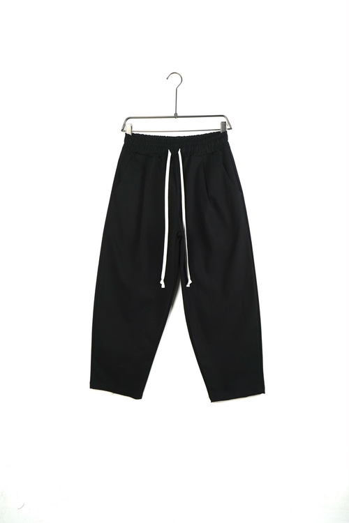 Pantaloni baggy negri pentru bărbați, 98% bumbac și 2% elastan, fabricați în Italia
