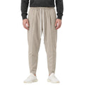 Pantaloni camel pentru bărbați, carrot fit ușor slim, purtați din față cu șnur lung