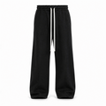 Pantaloni Bărbați Negri Baggy Fit din Bumbac - vedere frontală ghost