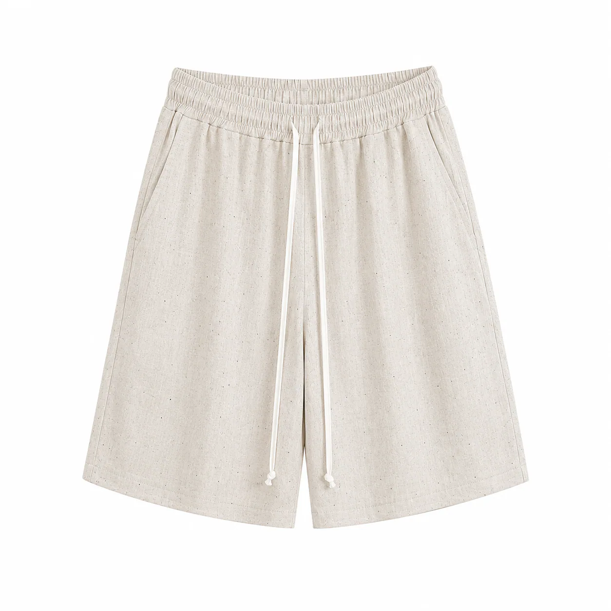 Pantaloni Crem NATO și Șnur Lung – 70% Vâscoză, 30% In - produs fashion bărbați Atelier AXD