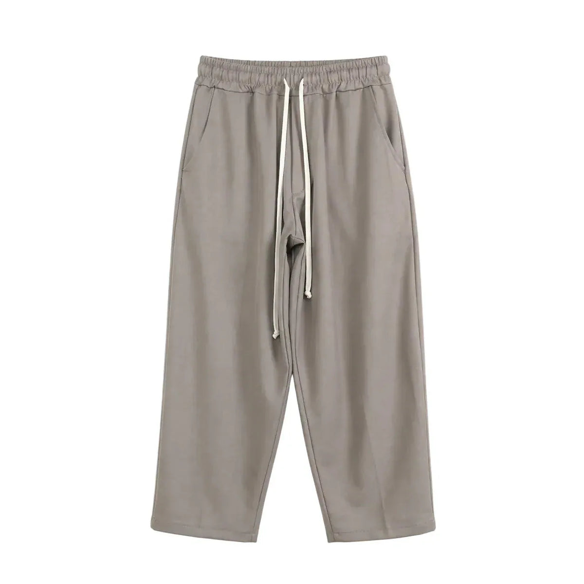 Pantaloni wide leg maro deschis pentru bărbați, vedere frontală pe fundal alb