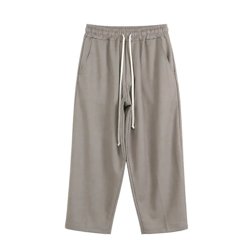Pantaloni wide leg maro deschis pentru bărbați, vedere frontală pe fundal alb