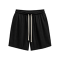 Pantaloni negri 100% bumbac cu șnur lung pentru ținute casual