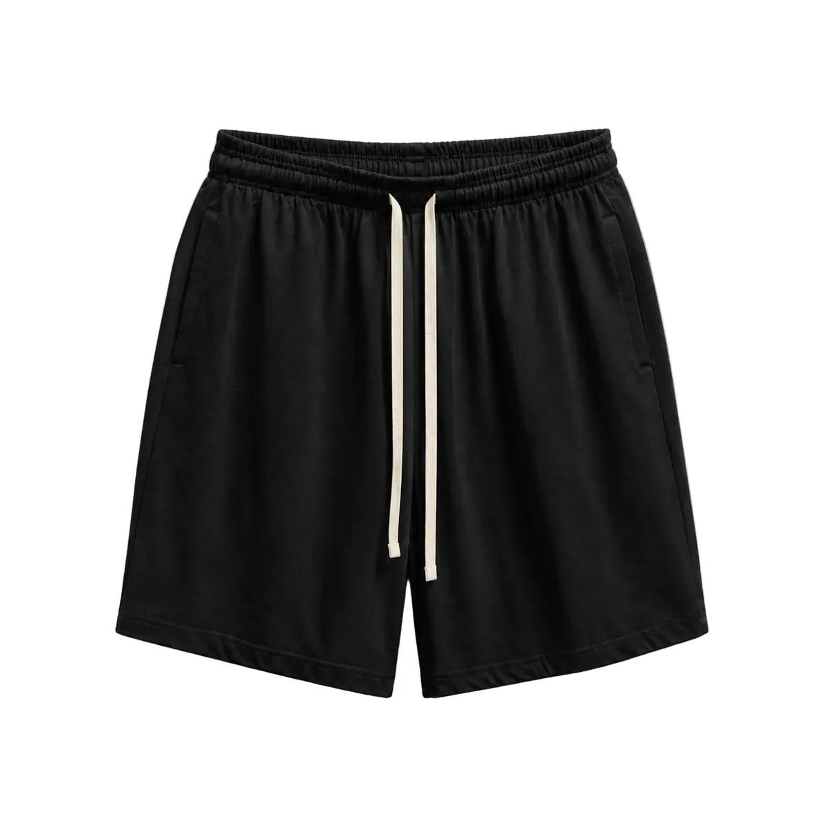 Pantaloni negri 100% bumbac cu șnur lung pentru ținute casual