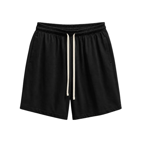 Pantaloni negri 100% bumbac cu șnur lung pentru ținute casual