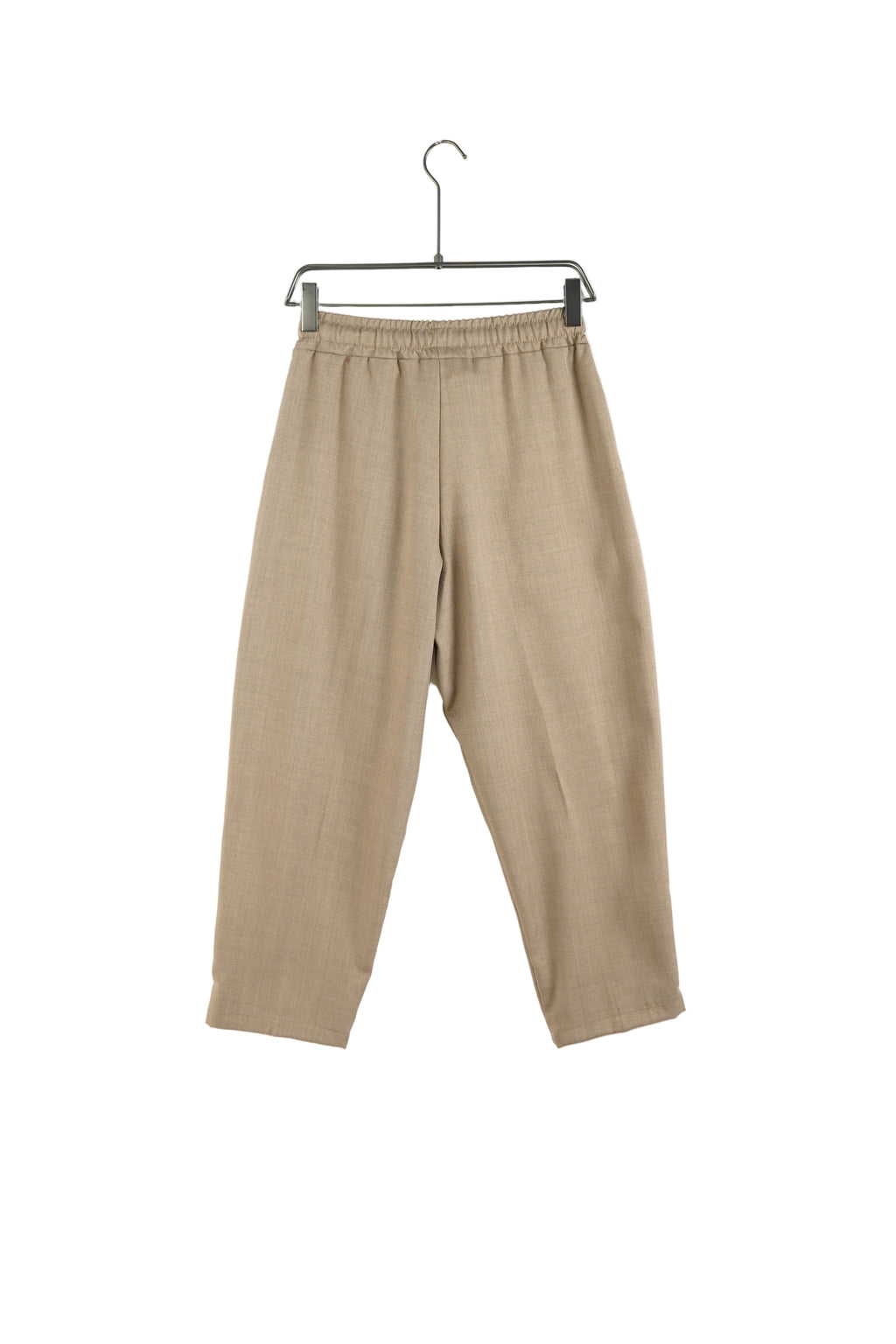Pantaloni jogger maro deschis barbati cu snur lung decorativ si talie elastica ajustabila stil streetwear