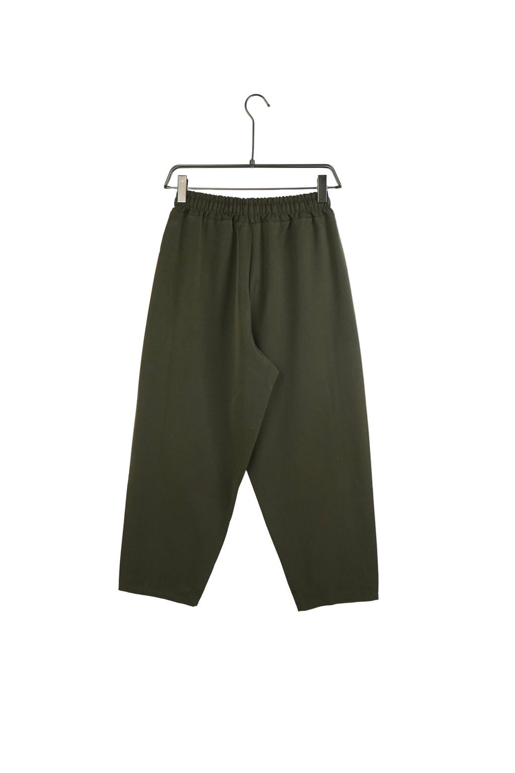 Pantaloni verzi bărbați croială largă cu șnur lung în talie, design modern pentru un stil urban relaxat