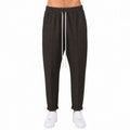 Pantaloni lungi slim maro pentru bărbați, model casual cu șnur, vedere din față