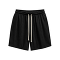 Pantaloni negri 100% bumbac cu șnur lung pentru ținute casual