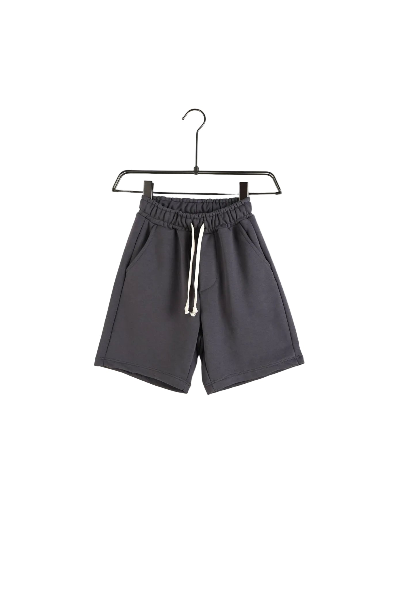 Pantaloni scurți nuanța gri antracit pentru copii, din bumbac rezistent