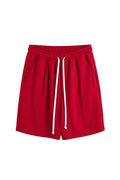 Pantaloni scurți roșii cu șnur lung, design casual, lejer și ideal pentru vară.