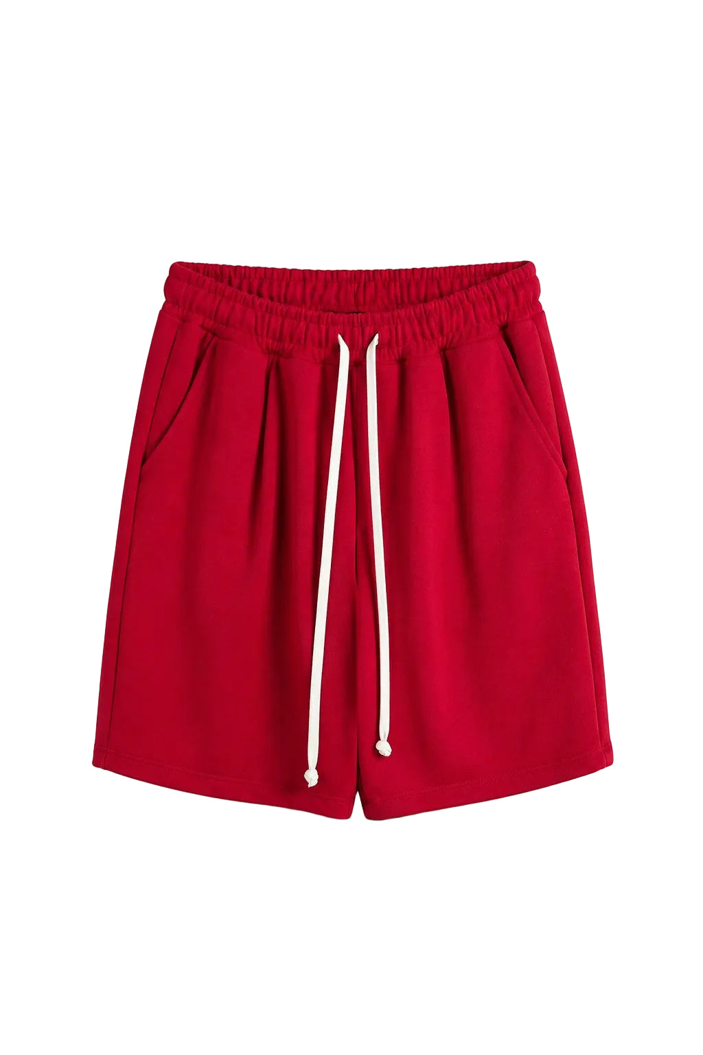 Pantaloni scurți roșii cu șnur lung, design casual, lejer și ideal pentru vară.