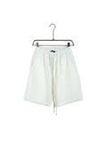 Pantaloni scurți unisex albi din bumbac 100%, model basic pentru bărbați și femei