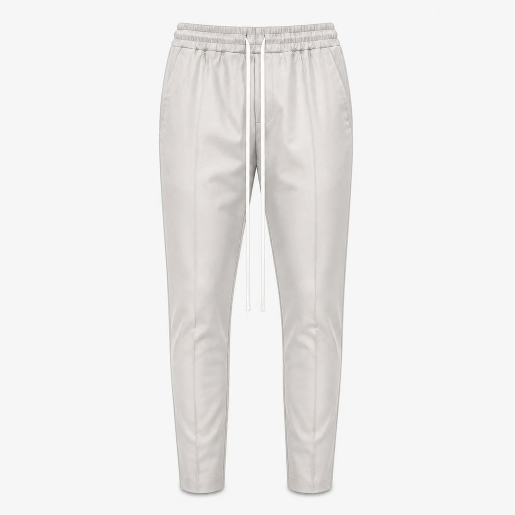 Pantaloni slim bărbați bej deschis, ghost mannequin, vedere frontală