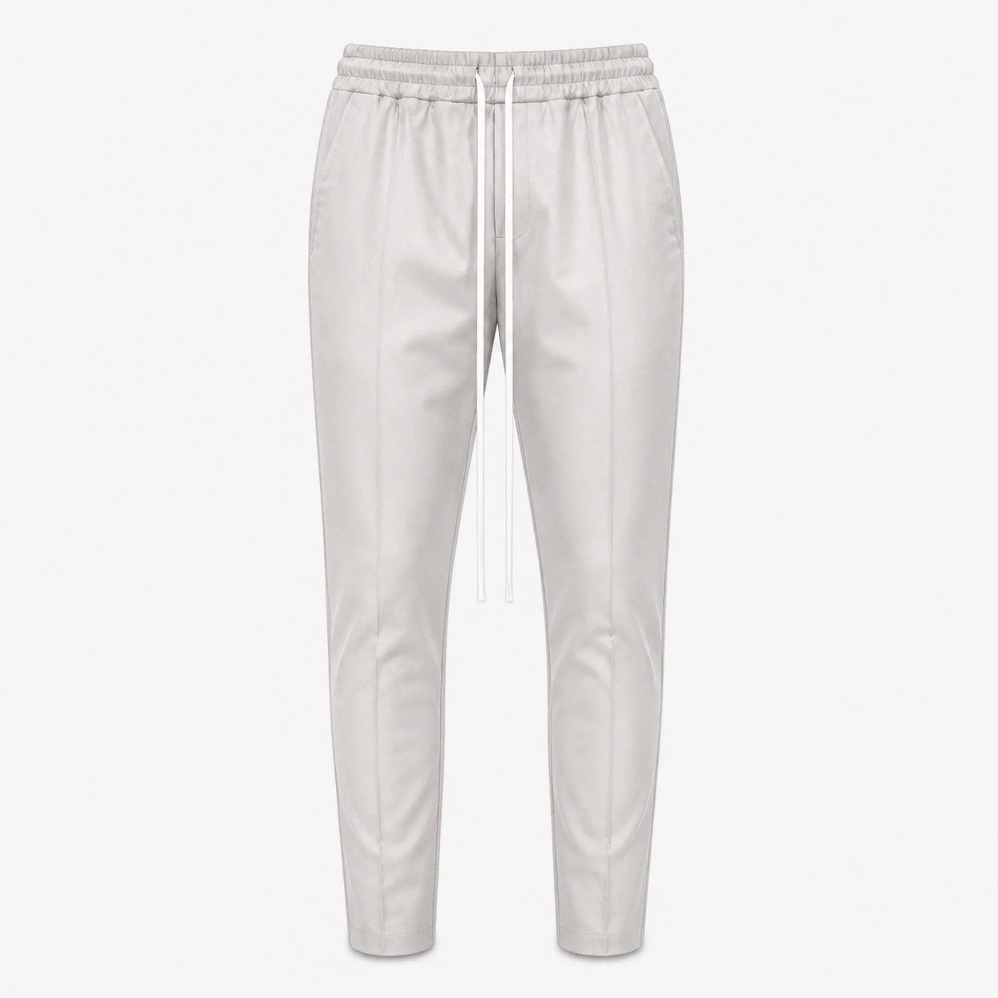 Pantaloni slim bărbați bej deschis, ghost mannequin, vedere frontală