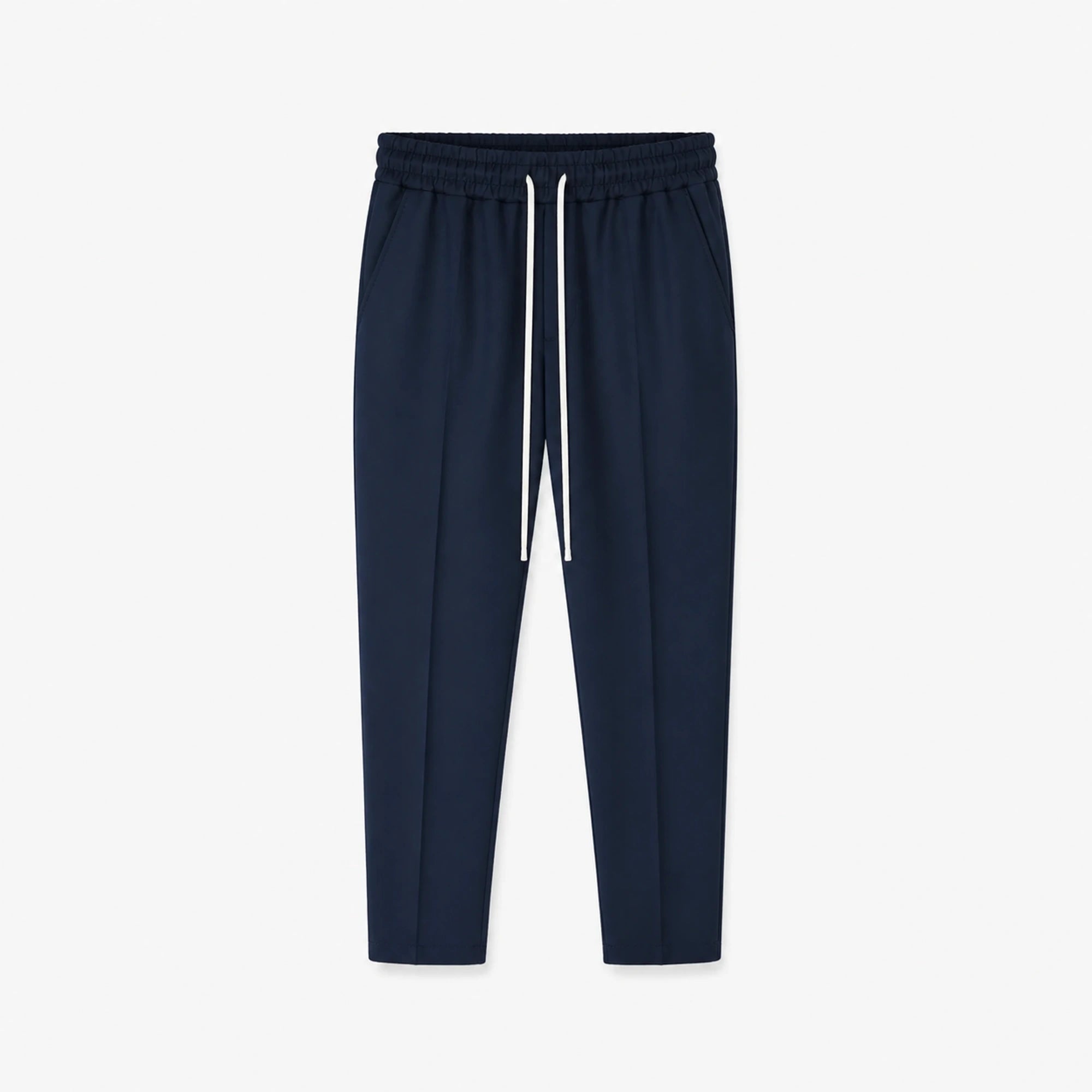 Pantaloni slim bărbați bleumarin, ghost mannequin, vedere frontală