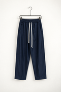 Pantaloni Wide Leg Bărbați Bleumarin cu Șnur Lung – fotografie produs pe umeraș