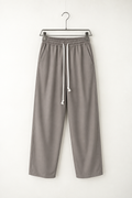 Pantaloni Wide Leg Bărbați Grej cu Șnur Lung – fotografie produs pe umeraș