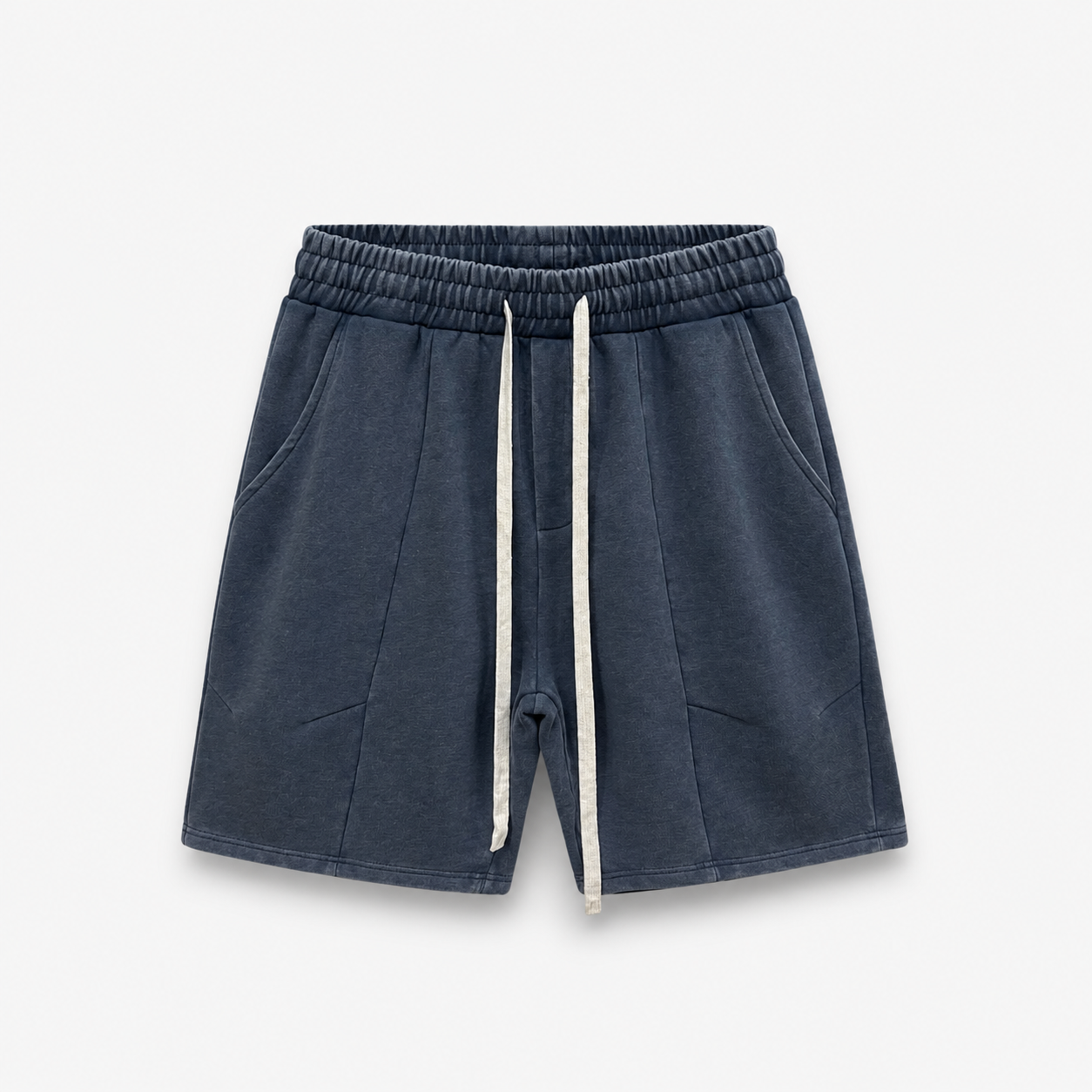 Set scurt confortabil 100% bumbac gri albăstrui pentru ținute casual