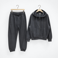 Trening Bărbați Gri Închis cu Fermoar și Pantaloni Jogger — set complet