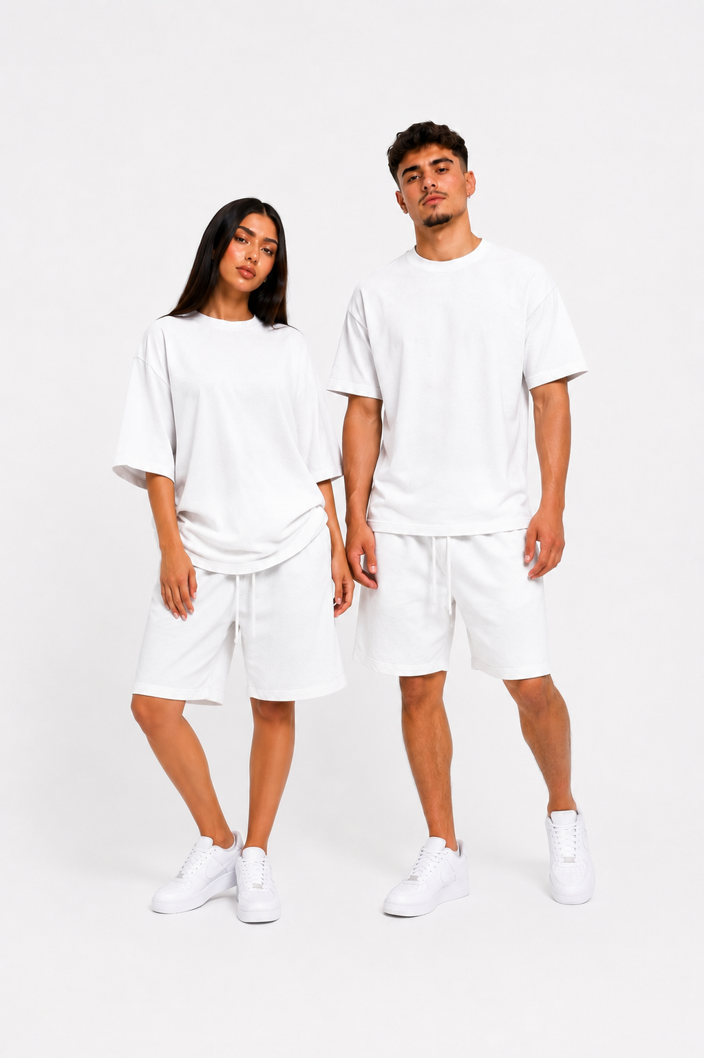 Tricou alb pentru bărbați, 100% bumbac, model casual confortabil
