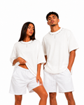 Tricou Unisex Alb cu Mix de Tinte