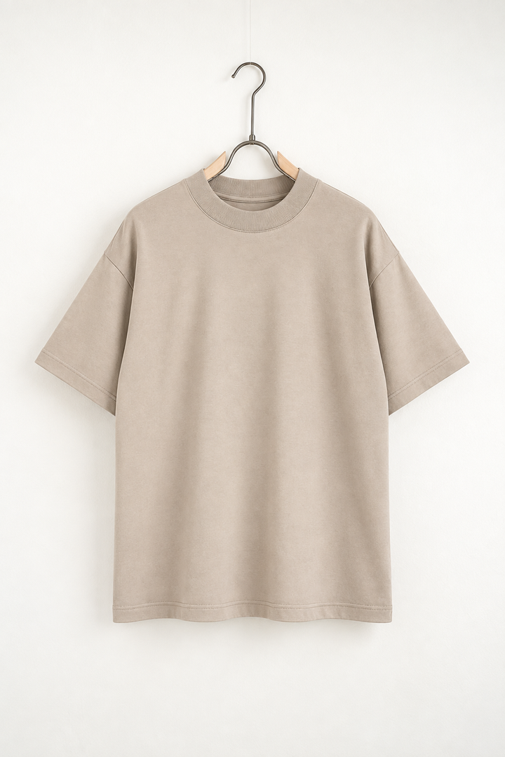 Tricou Apricot inchis Unisex - Bumbac 100%, Guler la Bază