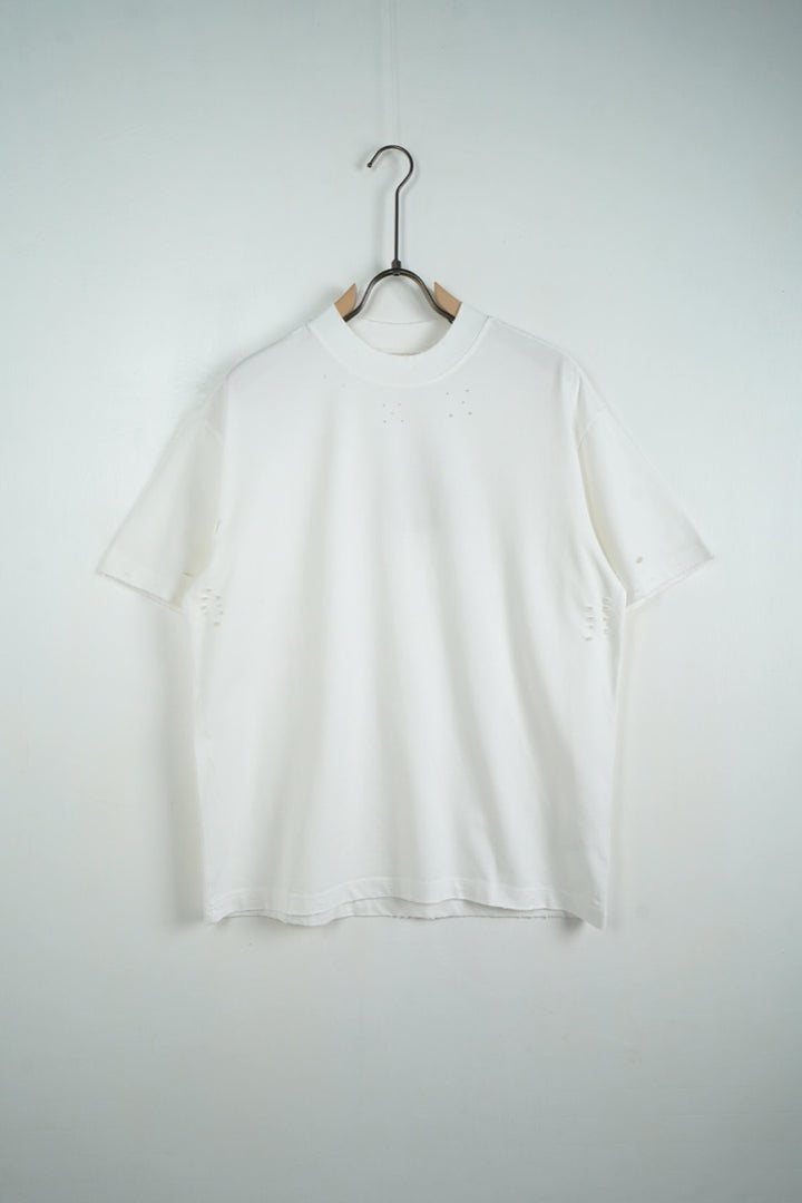 Tricou Bărbați Alb din Bumbac Rupturi