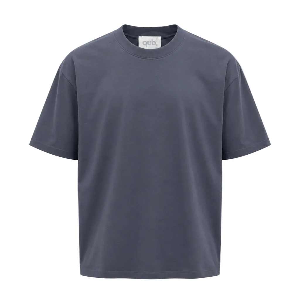Tricou simplu gri închis 100% bumbac pentru ținute casual