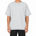 Tricou gri deschis pentru bărbați din bumbac, look uzat casual urban – Atelier AXD