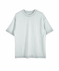 Tricou gri deschis pentru bărbați din bumbac cu aspect uzat (distressed), model casual urban