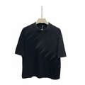 Tricou streetwear bărbați 100% bumbac, gradient de la negru la gri, vedere frontală