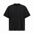 Tricou Bărbați Negru cu Rupturi din Bumbac - vedere frontală ghost