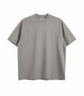 Tricou unisex gri deschis din bumbac cu rupturi discrete pe zone strategice