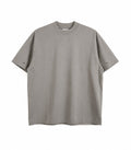 Tricou unisex gri deschis din bumbac cu rupturi discrete pe zone strategice