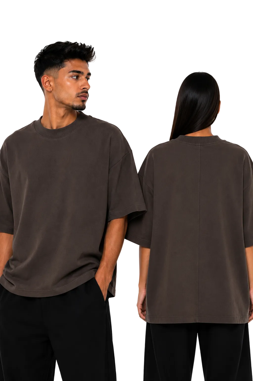 Tricou Maro cu Cusătură Centrală pe Spate