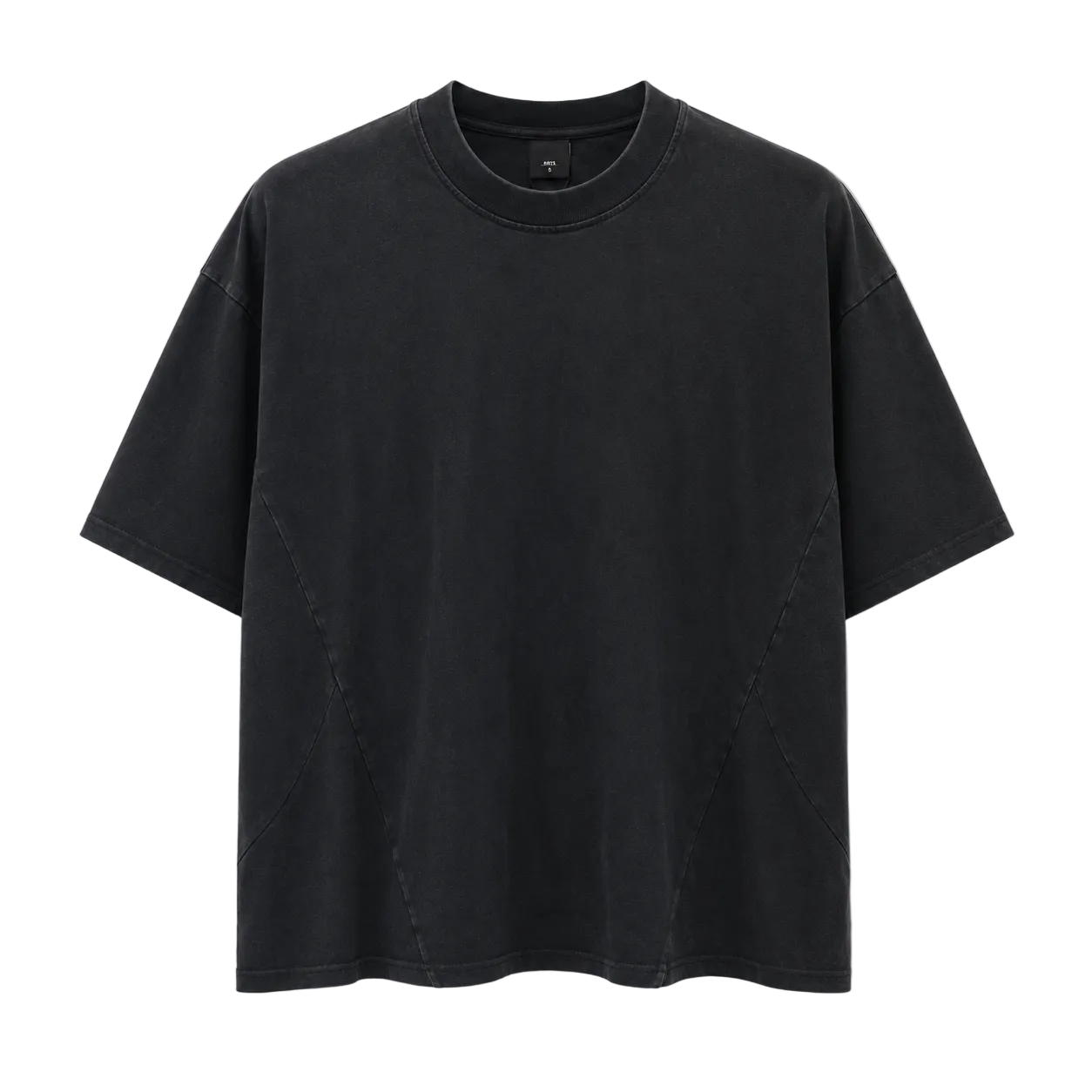 Tricou oversized negru din 100% bumbac cu design minimalist și croială modernă