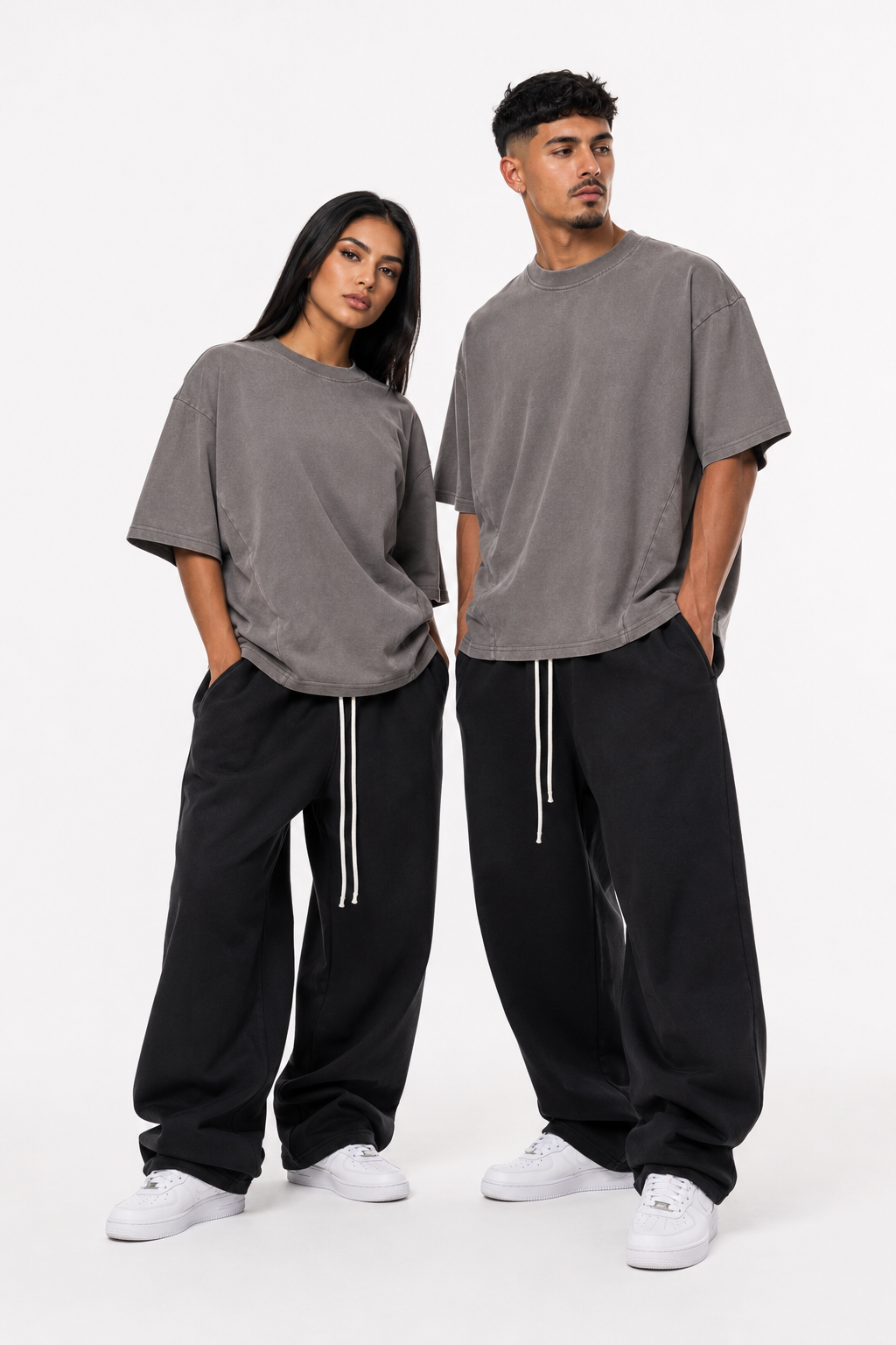 Tricou oversized taupe premium cu design simplu și stil casual modern