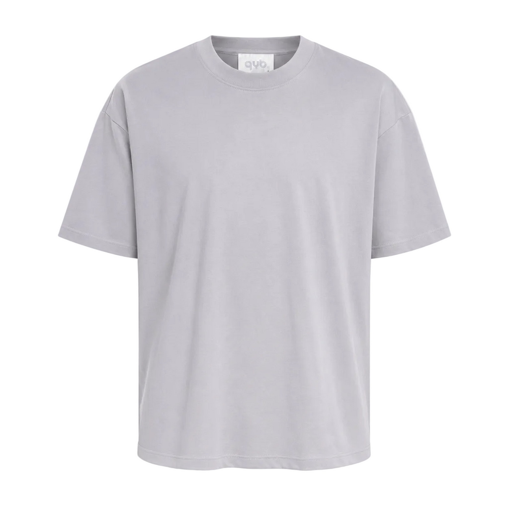 Tricou simplu gri deschis 100% bumbac pentru ținute casual