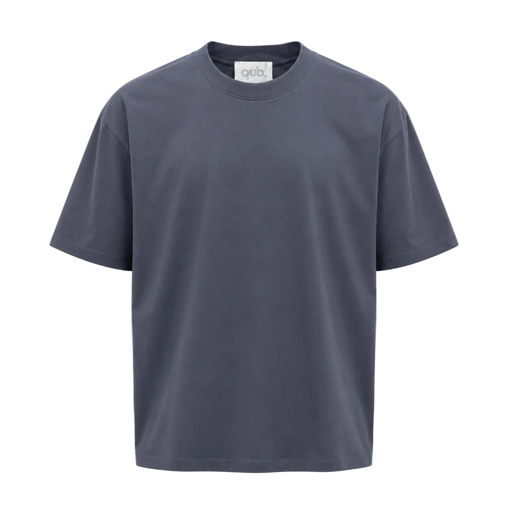 Tricou simplu gri închis 100% bumbac pentru ținute casual