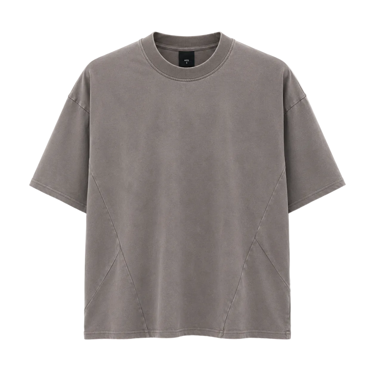 Tricou oversized taupe din 100% bumbac cu design minimalist și croială modernă